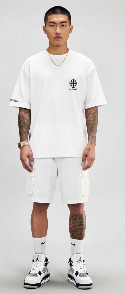 YESHUA oversized high neck t-shirt