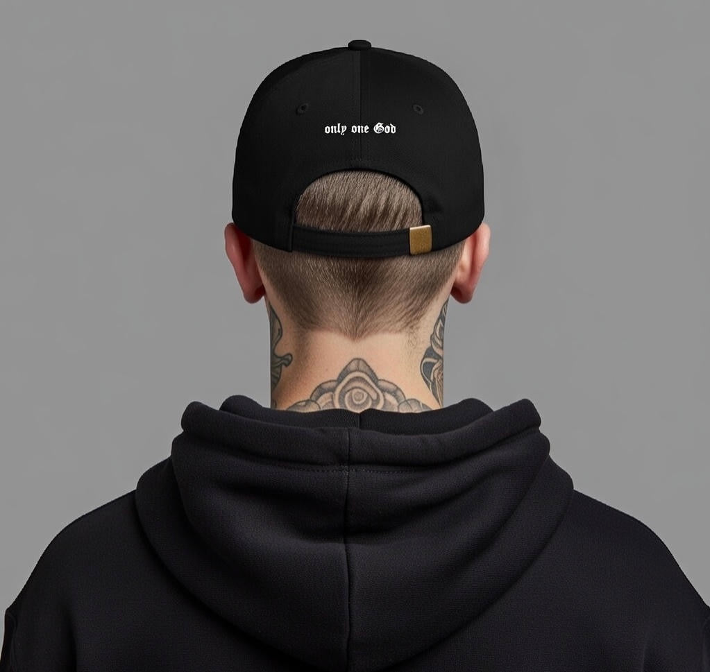 Lion Head MRKD BRAND Dad Hat in black