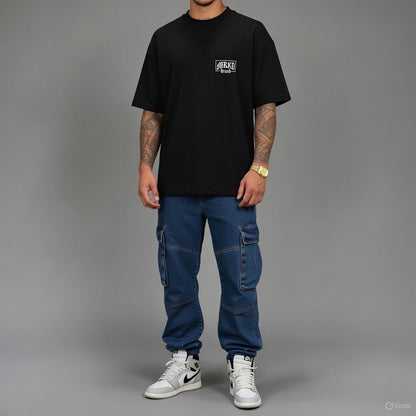 WARRIOR oversized high neck t-shirt