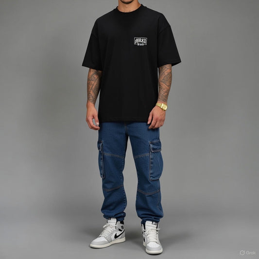 WARRIOR oversized high neck t-shirt